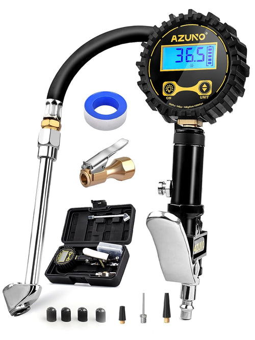 AZUNO Digital Tire Inflator with Pressure Gauge, 200 PSI, Heavy Duty Air Compres